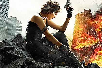 Trecho do filme Resident Evil 6: O Capítulo Final, exibido pela Record tV no Cine Maior
