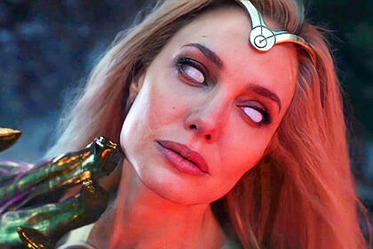 Angelina Jolie em cena do filme ‘Eternos’ da Marvel Studios