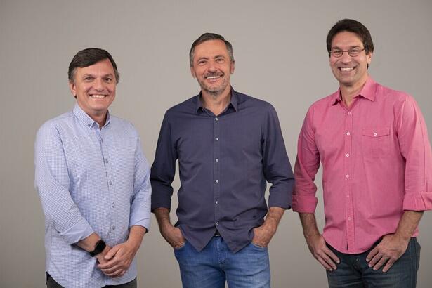 Mauro César Pereira, Vladir Lemos e Arnaldo Ribeiro - apresentadores do Revista do Esporte Debate