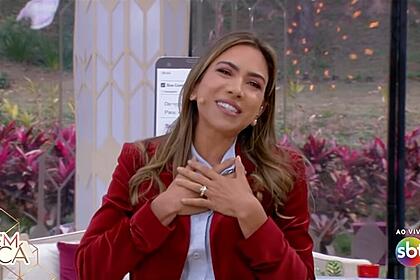 Patrícia Abravanel nos estúdios do Vem Pra Cá - edição de 04 de agosto