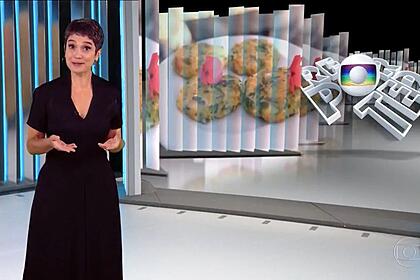 Sandra Annenberg no estúdio do Globo Repórter