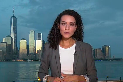 Repórter Evelyn Bastos gravando série de reportagem especial para o Jornal da Record