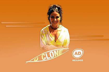 Divulgação do resumo semanal da novela o clone, exibida no vale a pena ver de novo da tv globo