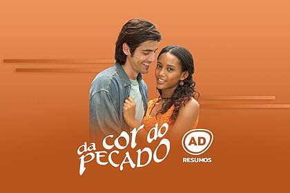 Divulgação do resumo semanal da novela da cor do pecado no canal viva