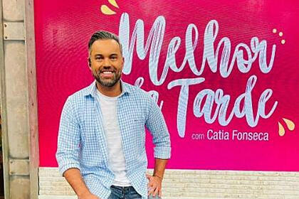 Alex sampaio nos estúdios do melhor da tarde