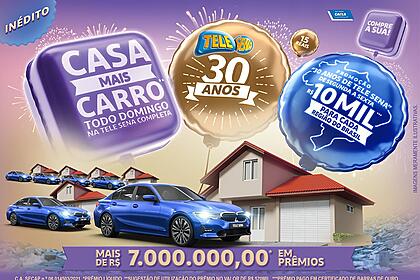 Cartaz de divulgação da Tele Sena de 30º Aniversário