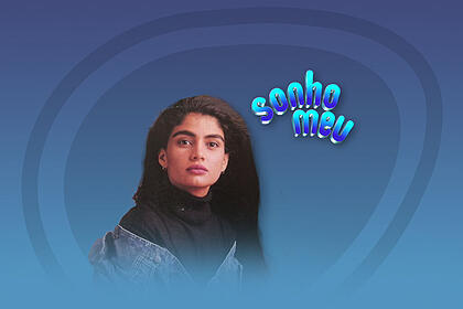 Logo do resumo diário da novela Sonho Meu no canal Viva