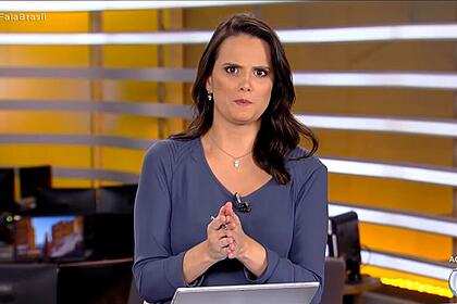 Roberta Piza nos estúdios do Fala Brasil