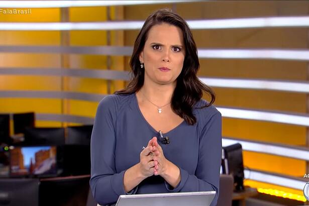Roberta Piza nos estúdios do Fala Brasil