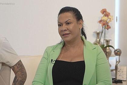 Ruth Moreira durante entrevista para o Fanstástico