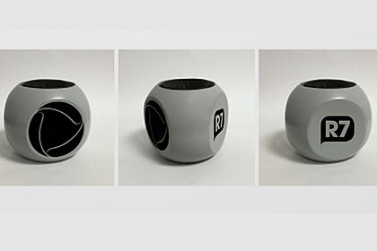 Noca canopla da Record TV com o logo do Portal R7