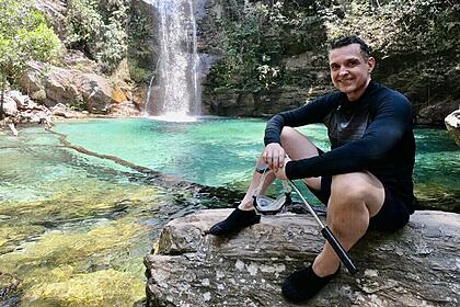 Fábio Castro na 'Chapada dos Veadeiros' em bastidores do Globo Repórter