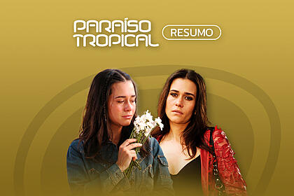 Logo do resumo diário da novela Paraíso Tropical, exibida no canal Viva