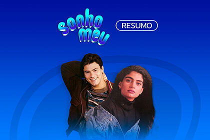 Logo do resumo semanal da novela sonho meu no canal viva