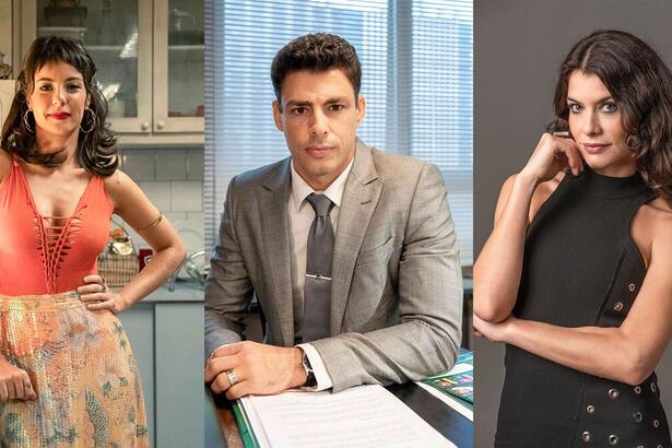 Andréia Horta, Cauã Reymond e Alinne Moraes em ensaio de divulgação da novela Um Lugar ao Sol