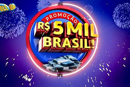 Logo da promoção 5 mil, Brasil da Tele Sena de Ano Novo 2022