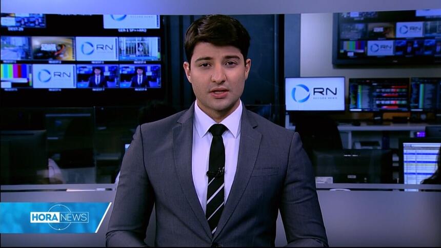 Rafael Algarte nos estúdios do Hora News, na Record News