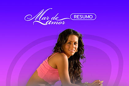 Logo do resumo diário da novela Mar de Amor, exibida no SBT