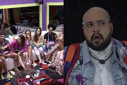 Grupo Pipoca na sala do BBB 22 após jogo da discórdia; Tiago Abravanel entra na casa do BBB