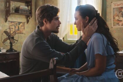 Rafael vitti (davi) e larissa manoela (isadora) em cena da novela além da ilusão - capítulo de 10 de fevereiro