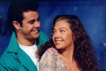 Atores Eduardo Capetillo e Thalía em foto de divulgação da novela Marimar