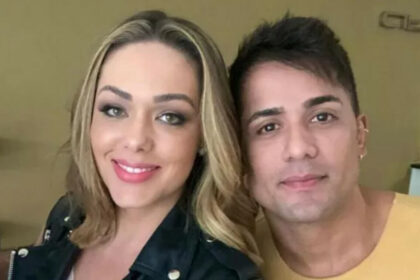 Tânia Mara e Tiago Piquilo em foto posada