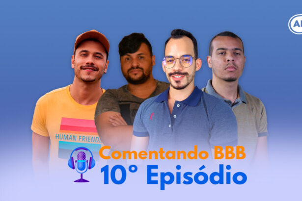 João Victor Guedes, Berg Araújo, Jefferson Oliveira e Matheus Canil na capa do 10º episódio do Comentando BBB