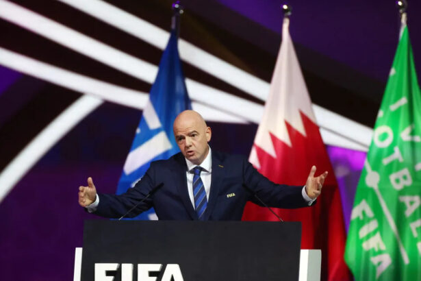 Gianni Infantino, presidente da FIFA, em um evento oficial