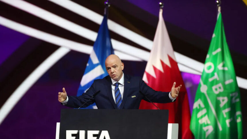 Gianni Infantino, presidente da FIFA, em um evento oficial