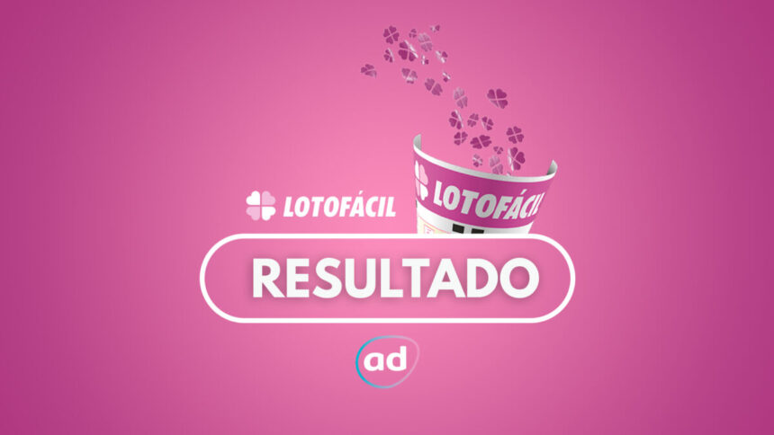 Arte Gráfica do resultado da Lotofácil da Caixa