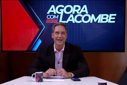 Luís Ernesto Lacombe nos estúdios do Agora com Lacombe