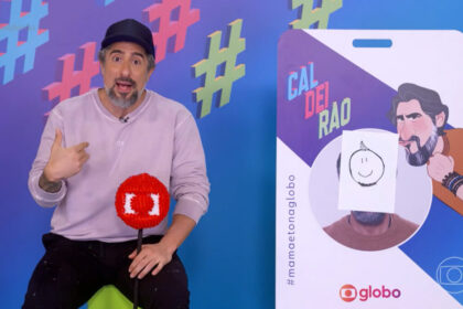 Marcos mion em trecho do quadro "mãe, tô na globo" no caldeirão