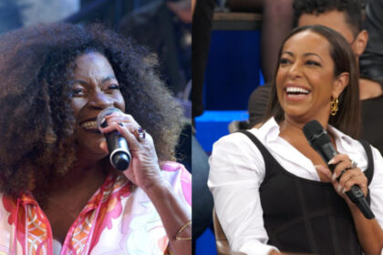 Samantha schmütz e zezé motta em trecho de suas participações no altas horas