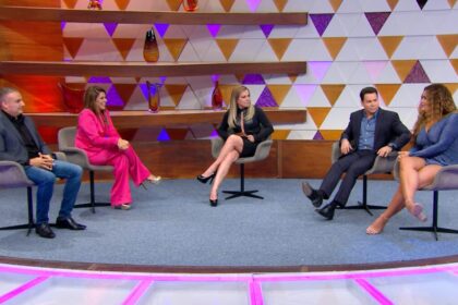 Geisy arruda, mara maravilha, delegado palumbo, samara ribeiro e marcão do povo, ao lado de christina rocha, no casos de família