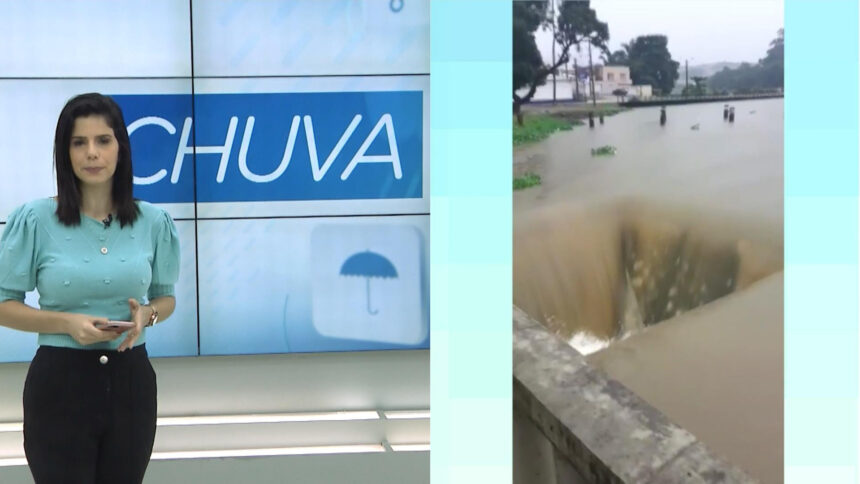 Eliane Nóbrega apresentando a cobertura especial sobre as fortes chuvas em Pernambuco na Record TV