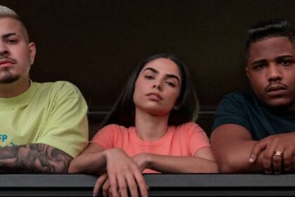 Jottapê, Bruna Mascarenhas e Christian Malheiros em cena de Sintonia
