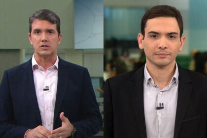 Montagem com Bruno Fontes e Mário Carvalho no estúdio do NE1