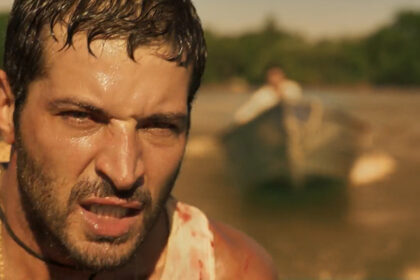 Leandro lima, como levi, em cena da morte do personagem na novela pantanal
