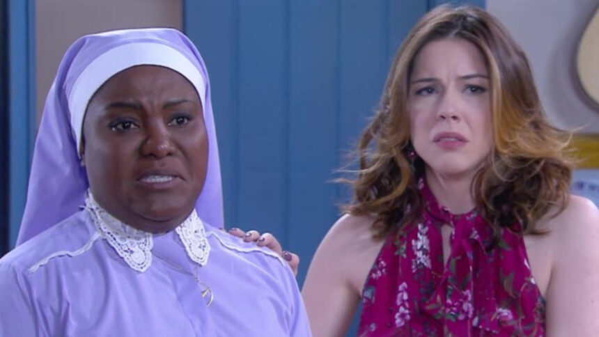 Trecho da novela Carinha de Anjo, com a personagem Irmã Fabiana