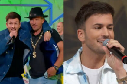 David Carreira em montagem dos trechos de participações no Arena SBT e Encontro