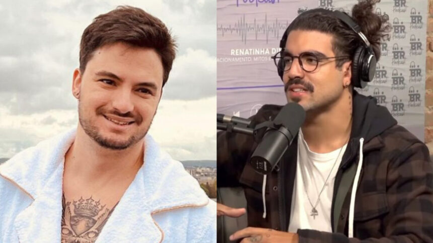 Felipe Neto e Caio Castro em uma montagem