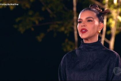 Mariana rios em trecho do ilha record 2, na dinâmica de votação