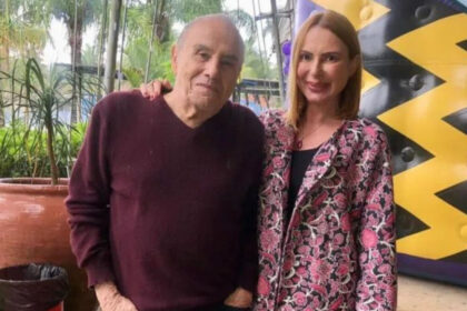 Stênio Garcia e Marilene Saad abraçados