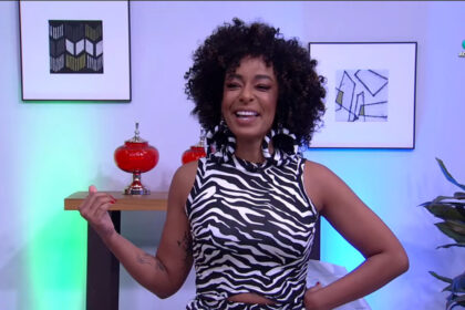 Alinne prado nos estúdios do bom dia você