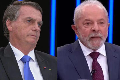 Bolsonaro e Lula em uma montagem nas suas participações do Jornal Nacional