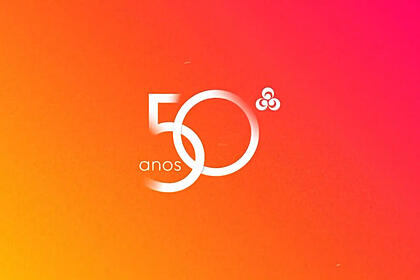 Logo comemorativo de 50 anos da Rede Amazônica