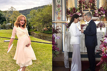 Montagem com isadora (larissa manoela) grávida e o casamento de violeta e eugênio no final de além da ilusão