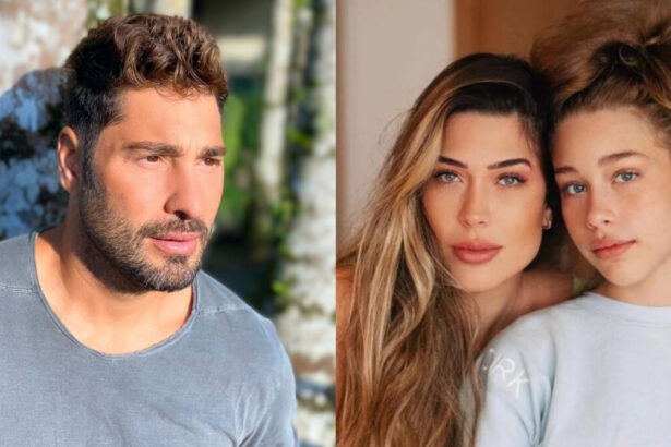 Victor Pecoraro, Renata Muller e filha em uma montagem