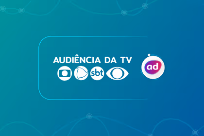 Arte gráfica dos consolidados de audiência da TV Globo, Record TV, SBT e Band