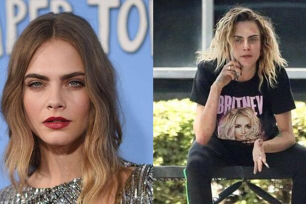 Cara Delevingne em uma montagem